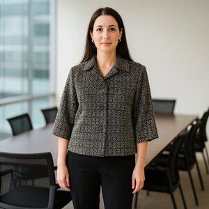 Coldwater Creek Brown & Tan Dress Jacket